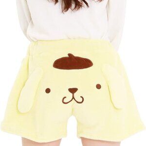 Sanrio Pompompurin Fuzzy Shorts w/ Pockets (NWOT) • Size: L (Fits like S/M)